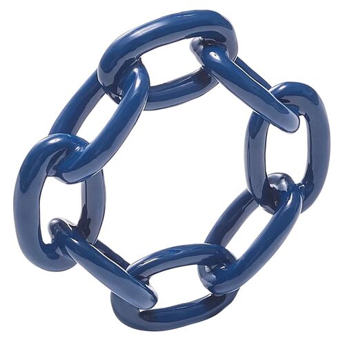 S/4 Enamel Chain Link Napkin Rings 1 S/4 Enamel Chain Link Napkin Rings