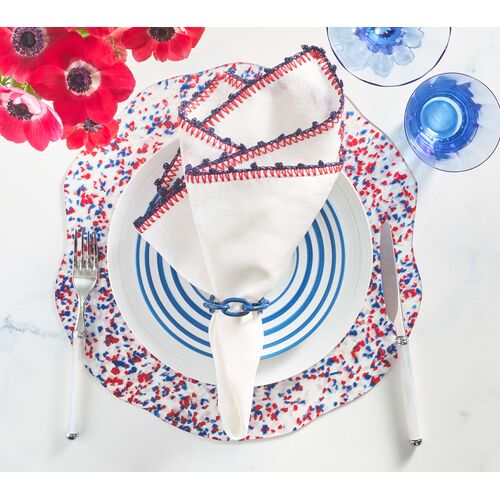 S/4 Enamel Chain Link Napkin Rings 2 S/4 Enamel Chain Link Napkin Rings