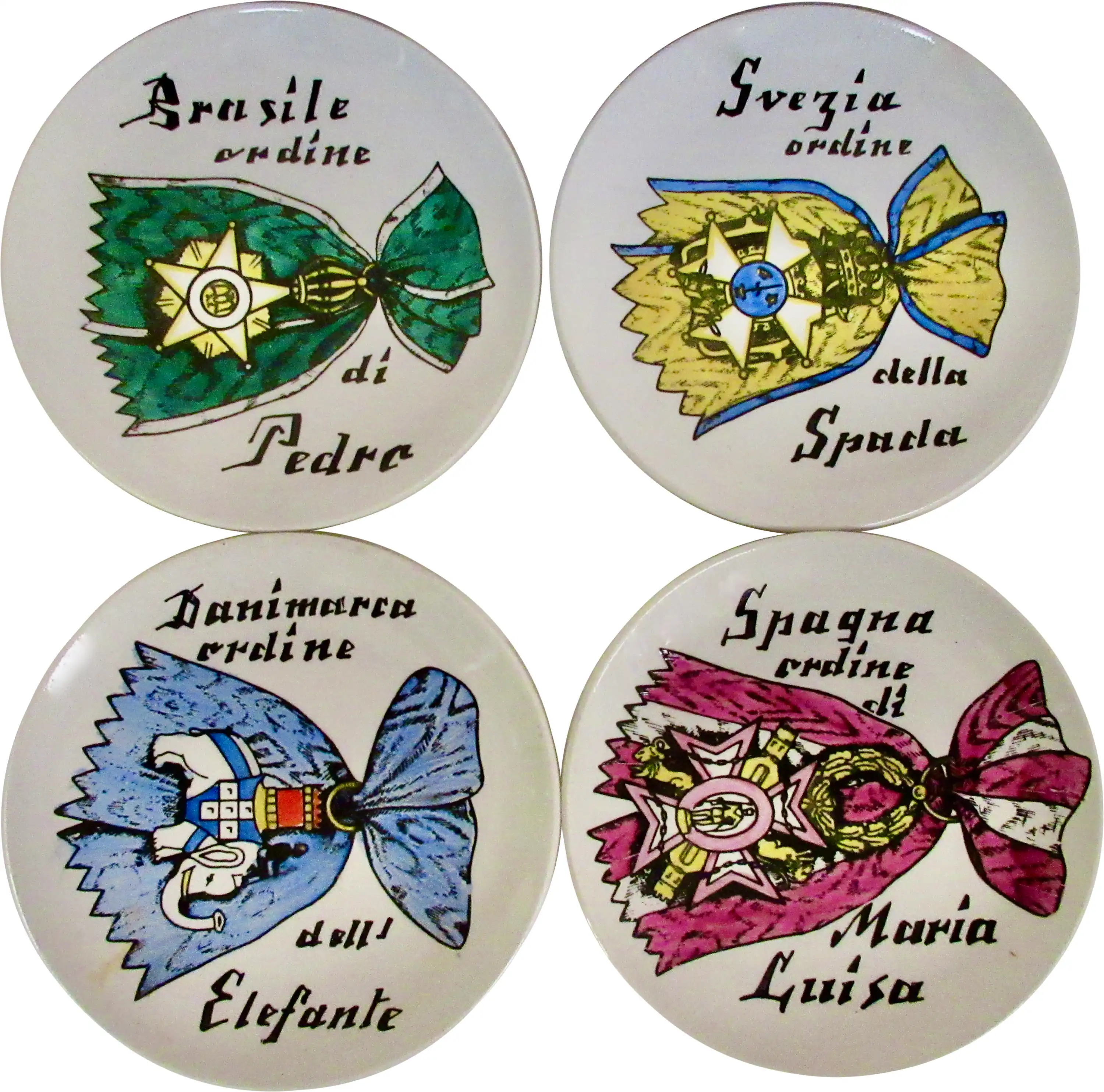 Fornasetti Medal Coasters Set of 4