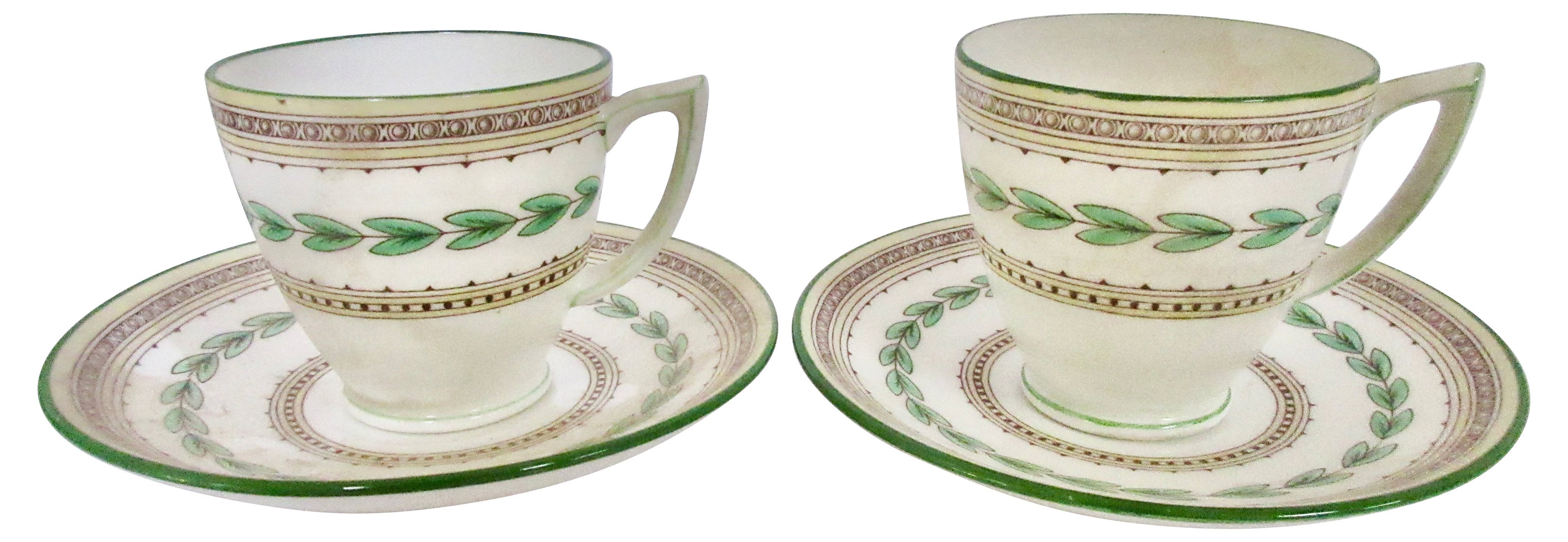 Mintons English Porcelain Demitasses S/2