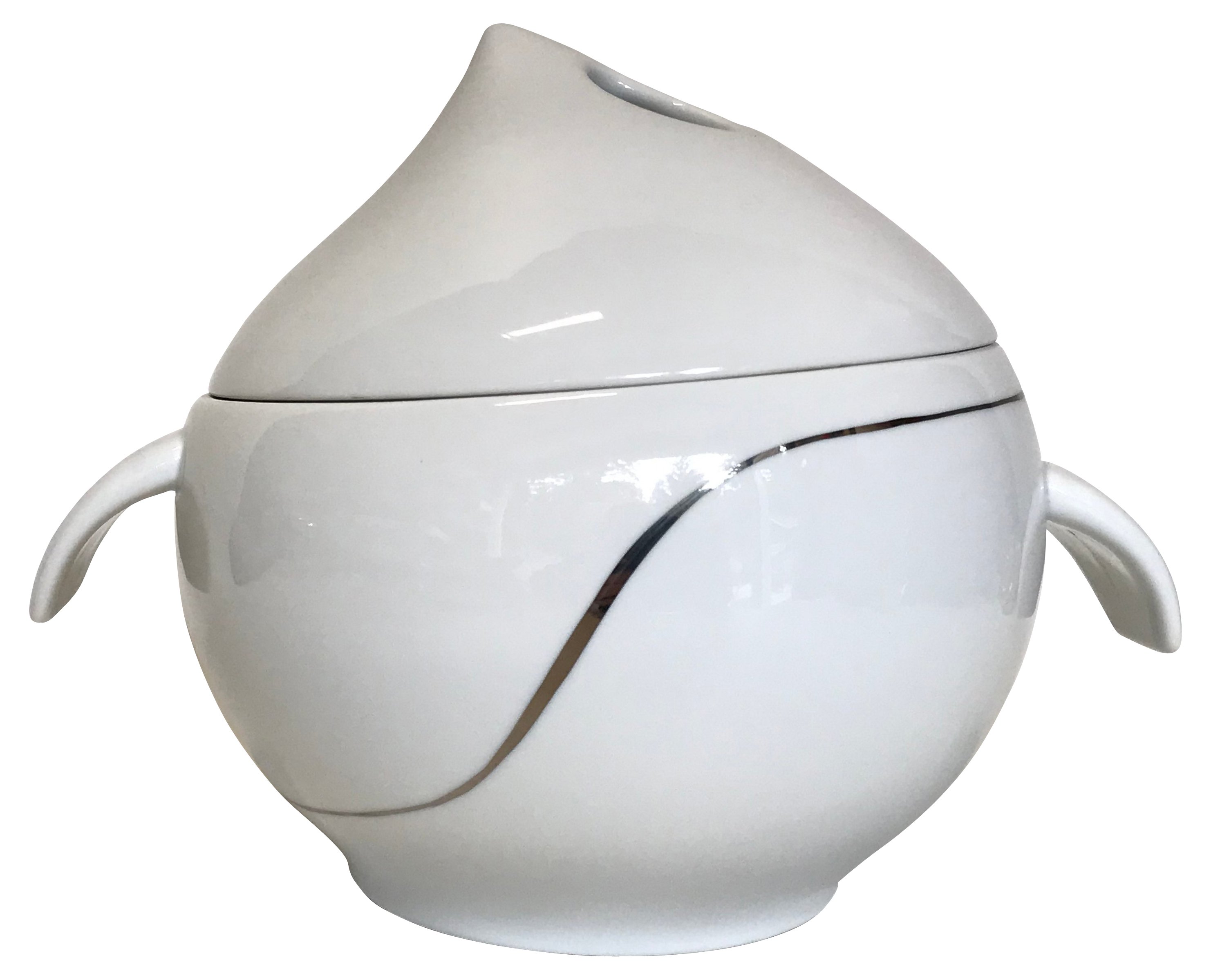 Modernist Porcelain Covered Tureen/Dish 1 Modernist Porcelain Covered Tureen/Dish