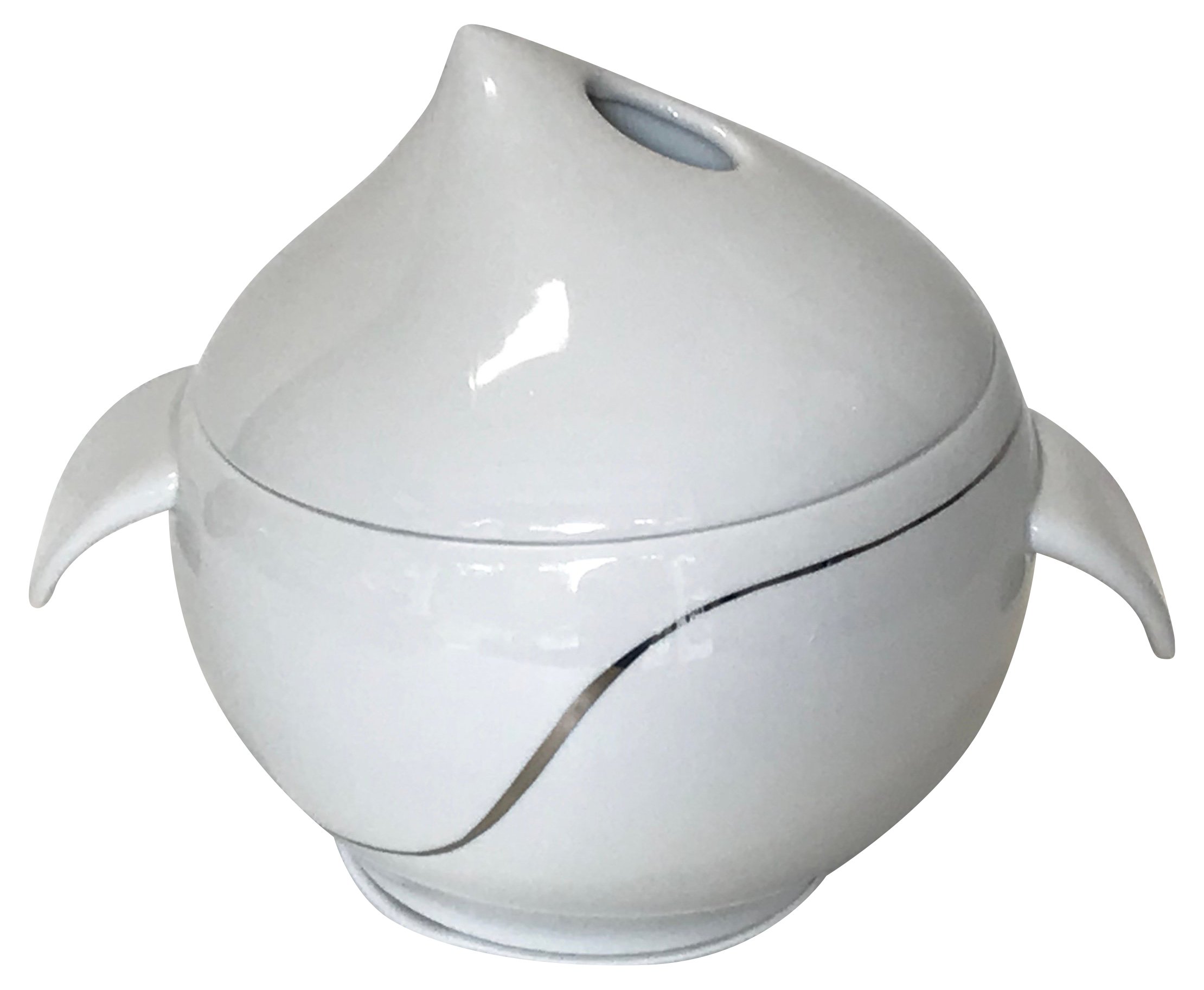 Modernist Porcelain Covered Tureen/Dish 2 Modernist Porcelain Covered Tureen/Dish