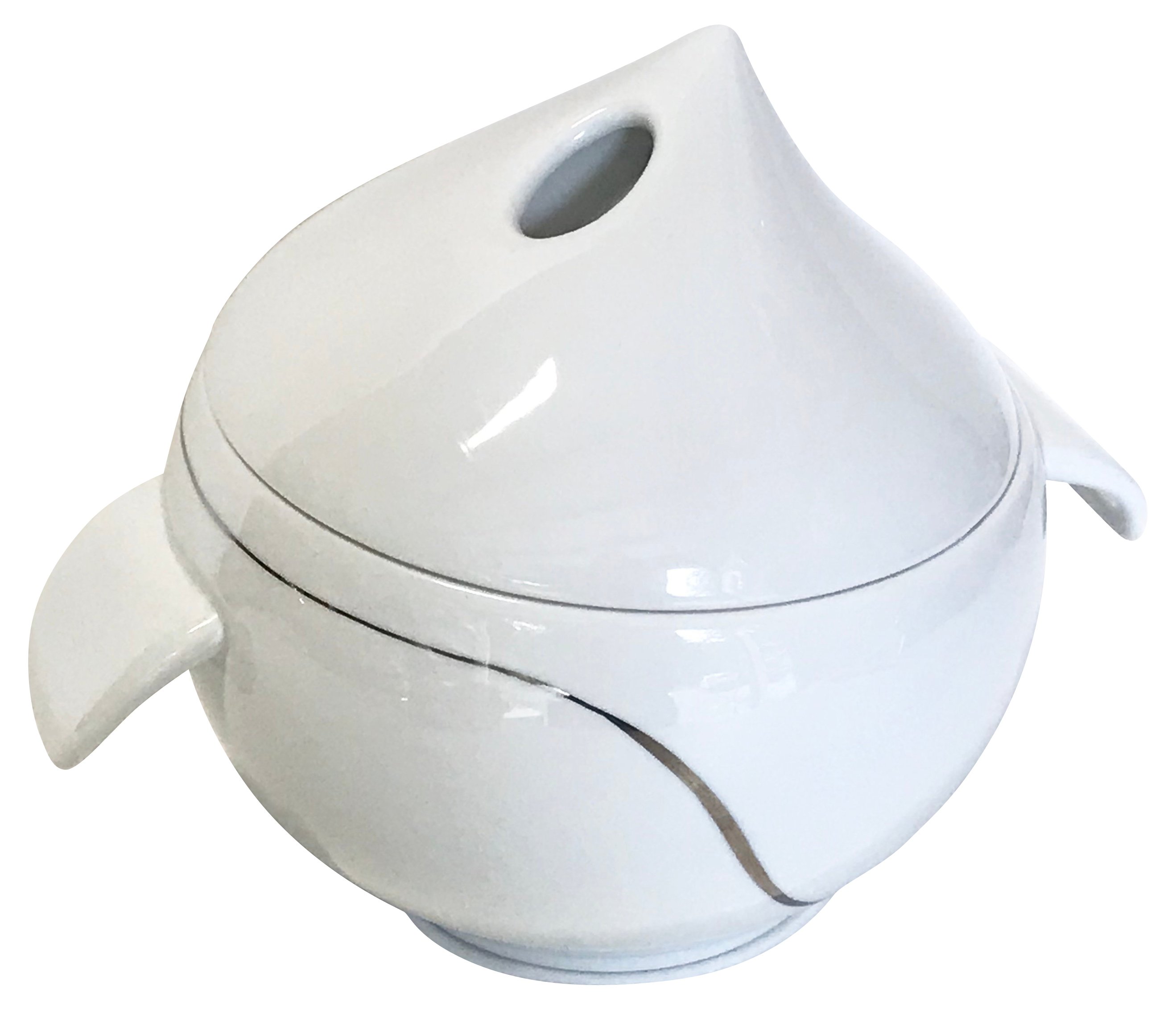 Modernist Porcelain Covered Tureen/Dish 4 Modernist Porcelain Covered Tureen/Dish