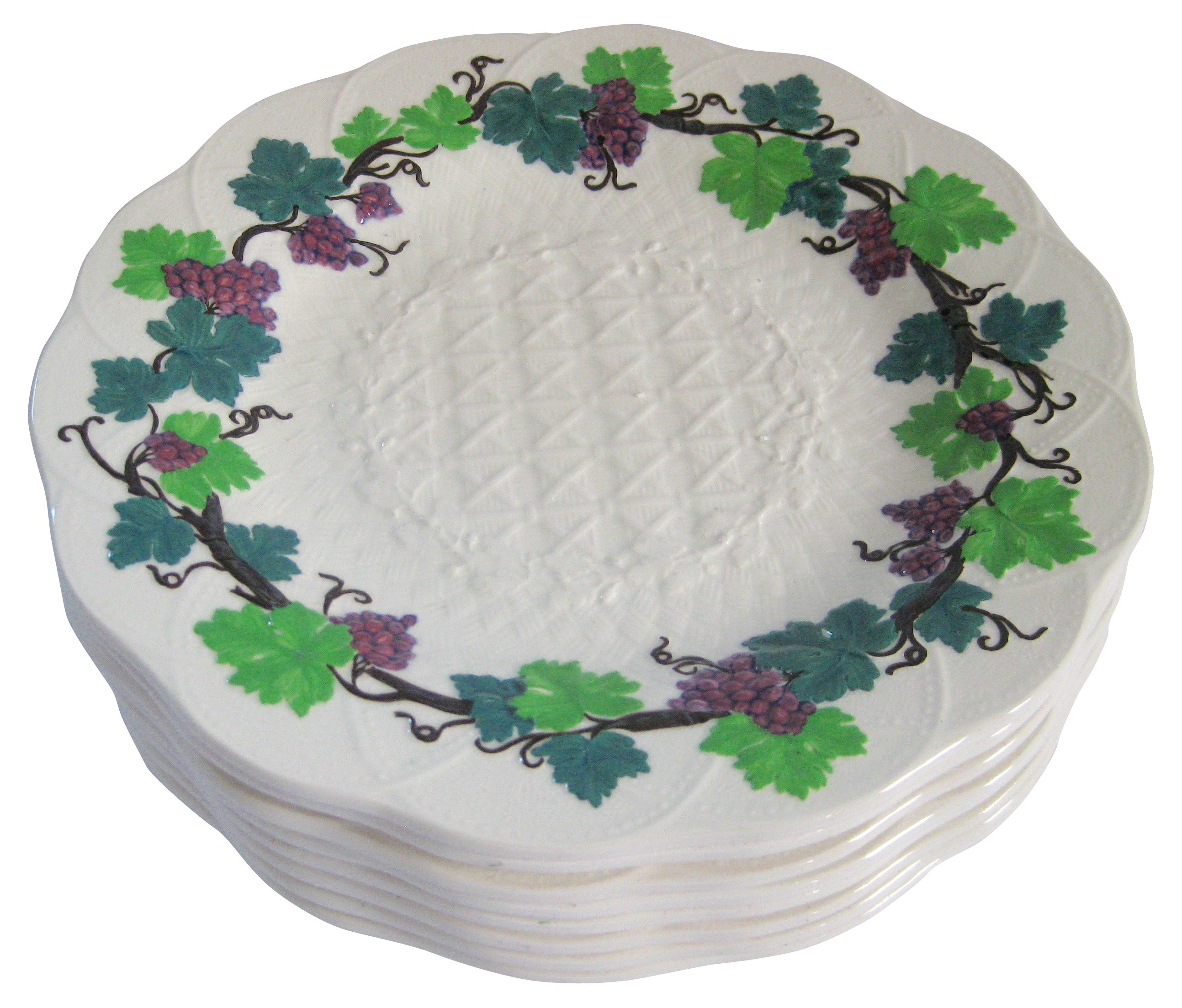 1920s Wedgwood Majolica Plates, S/8