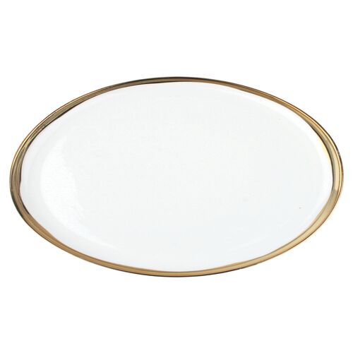 14" Dauville Oval Platter, Gold