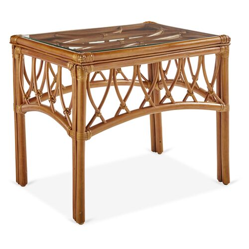 Antigua Rattan Side Table, Natural 1 Antigua Rattan Side Table, Natural