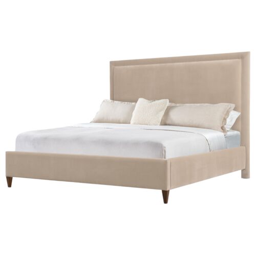 Archives Upholstered Linen Bed, Beige 3 Archives Upholstered Linen Bed, Beige