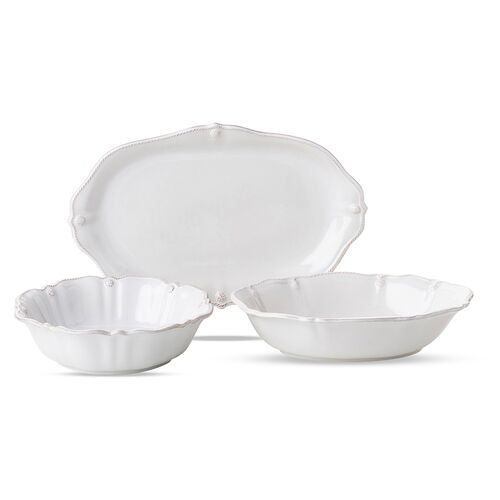 Berry & Thread Whitewash 10" Serving Bowl 3 Berry & Thread Whitewash 10" Serving Bowl