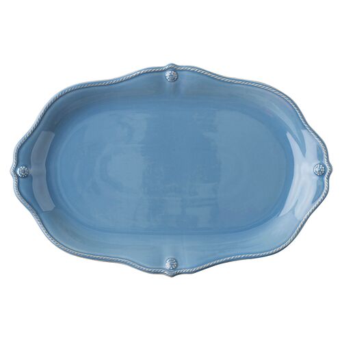 Berry & Thread Platter, Chambray