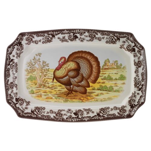 Spode Woodland Rectangular Platter 17.5 Inch (Turkey)