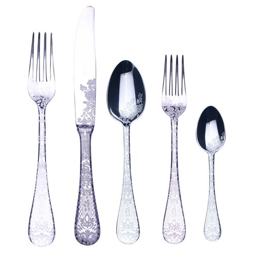 5-Pc Casablanca Place Setting, Silver 1 5-Pc Casablanca Place Setting, Silver