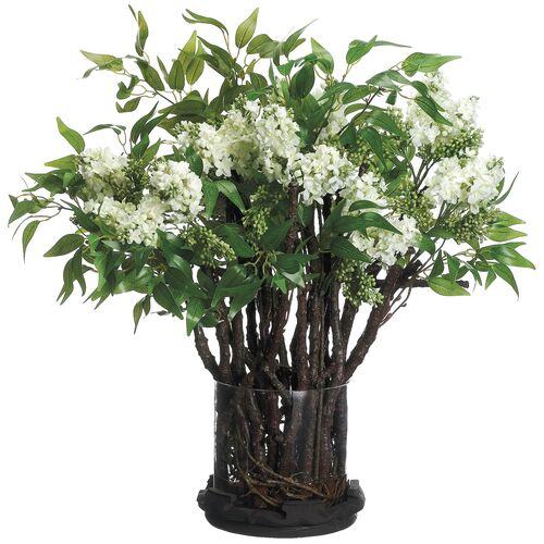 32" Lilac & Twig Arrangement, Faux 1 32" Lilac & Twig Arrangement, Faux