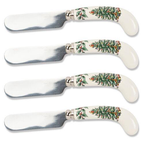 Spode Christmas Tree Spreaders Set of 4 1 Spode Christmas Tree Spreaders Set of 4
