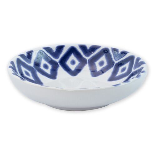 Santorini Diamond Condiment Bowl, Blue/White 1 Santorini Diamond Condiment Bowl, Blue/White