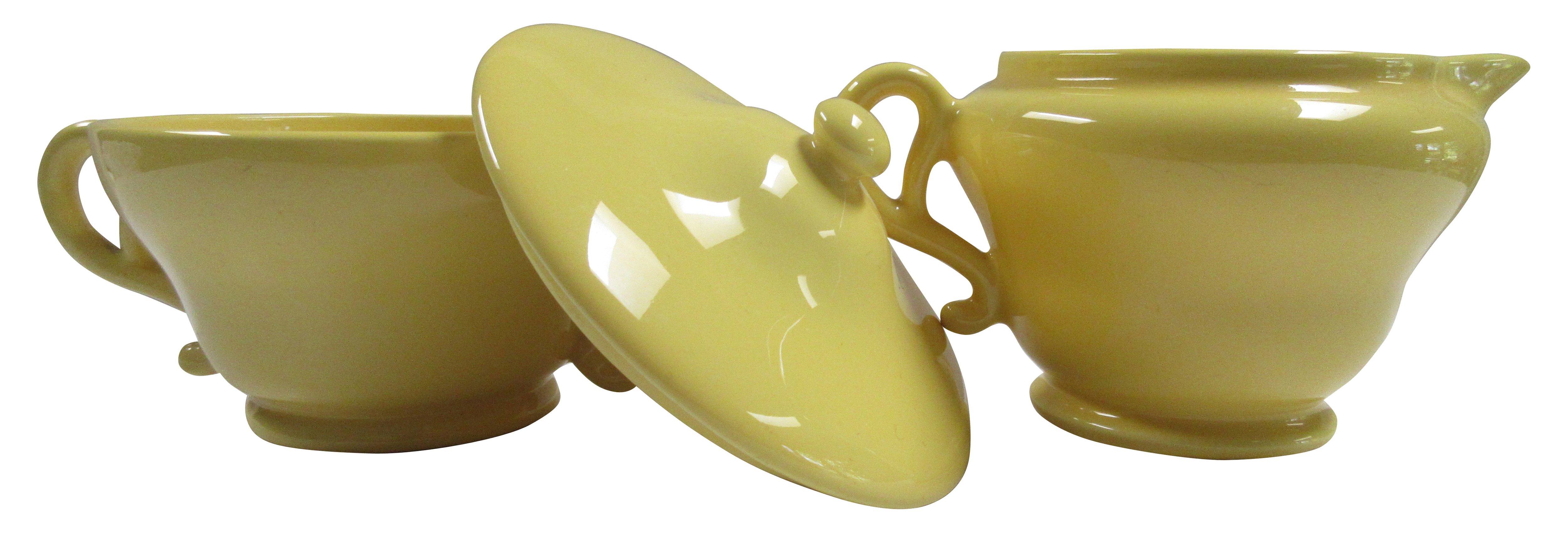 1930s California Pottery Sugar & Creamer 2 1930s California Pottery Sugar & Creamer