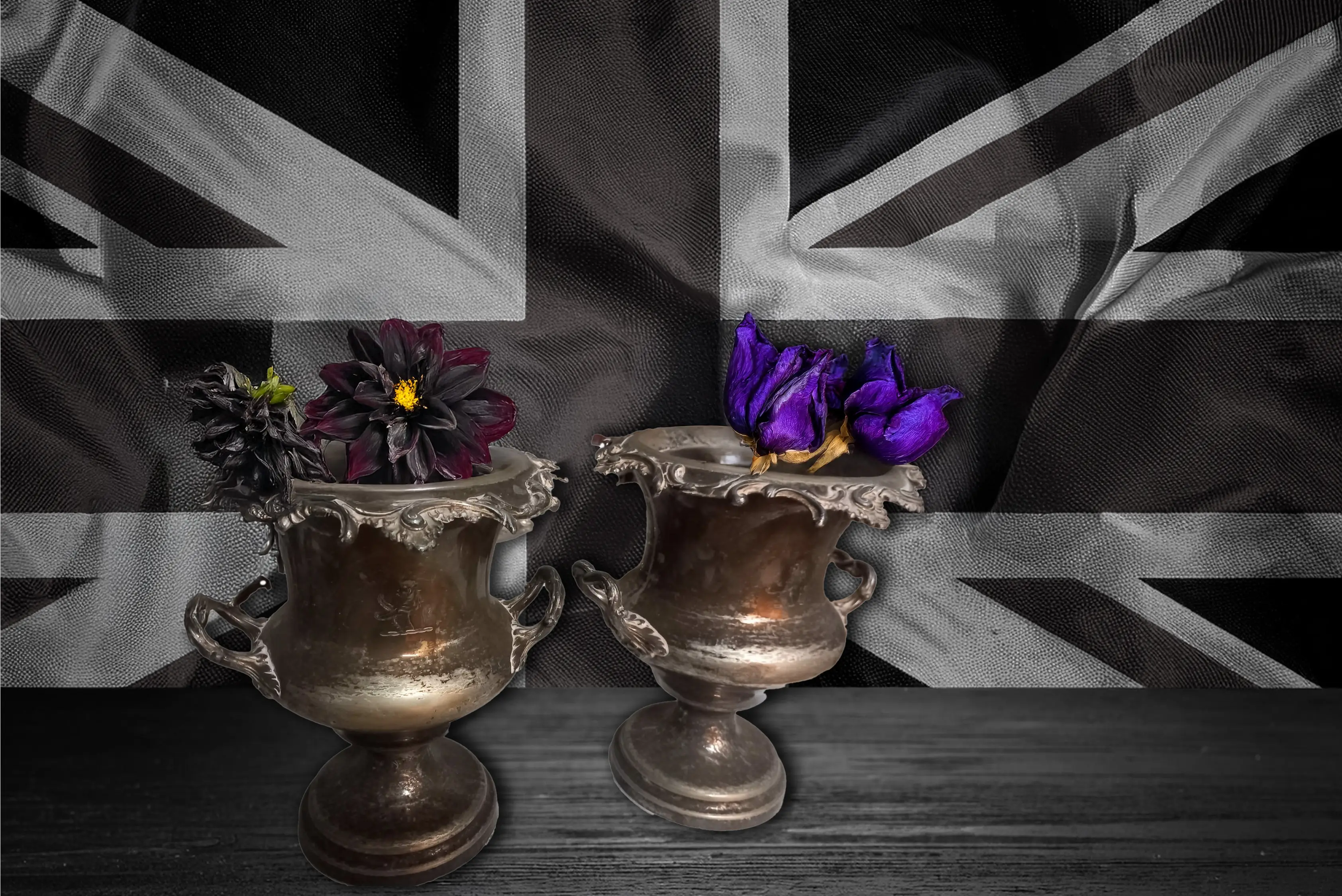 Antique Champagne Buckets w/Crest, Pair 3 Antique Champagne Buckets w/Crest, Pair