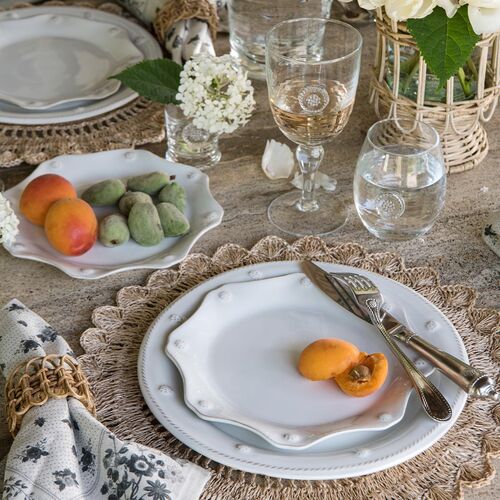 Berry & Thread Scalloped Dessert/Salad Plate, Whitewash