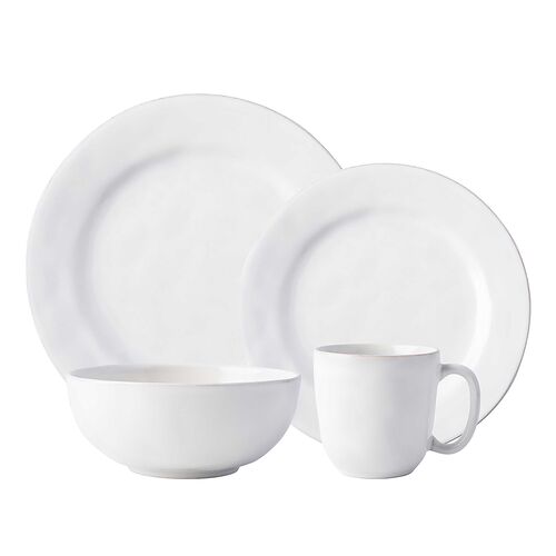 S/4 Puro Place Settings, Whitewash 1 S/4 Puro Place Settings, Whitewash