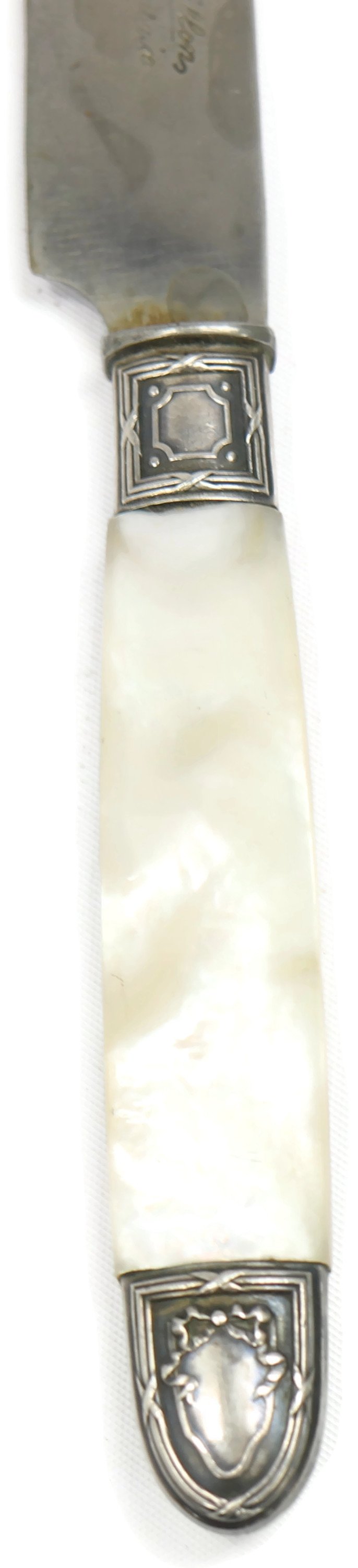19th-C. French Pearl Dinner Knives, S/12 4 19th-C. French Pearl Dinner Knives, S/12