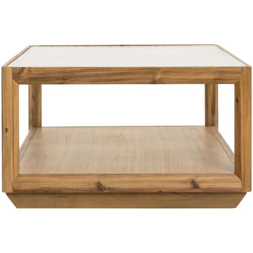 Xylara Rectangle Acacia/Glass Coffee Table, Natural 2 Xylara Rectangle Acacia/Glass Coffee Table, Natural