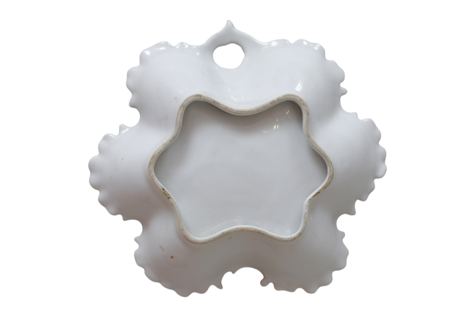 Hand-Painted Rocaille Ceramic Dish 2 Hand-Painted Rocaille Ceramic Dish