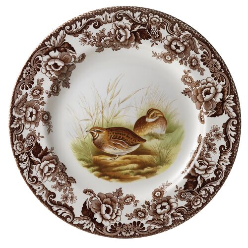 Spode Woodland Salad Plate 8 Inch (Quail)