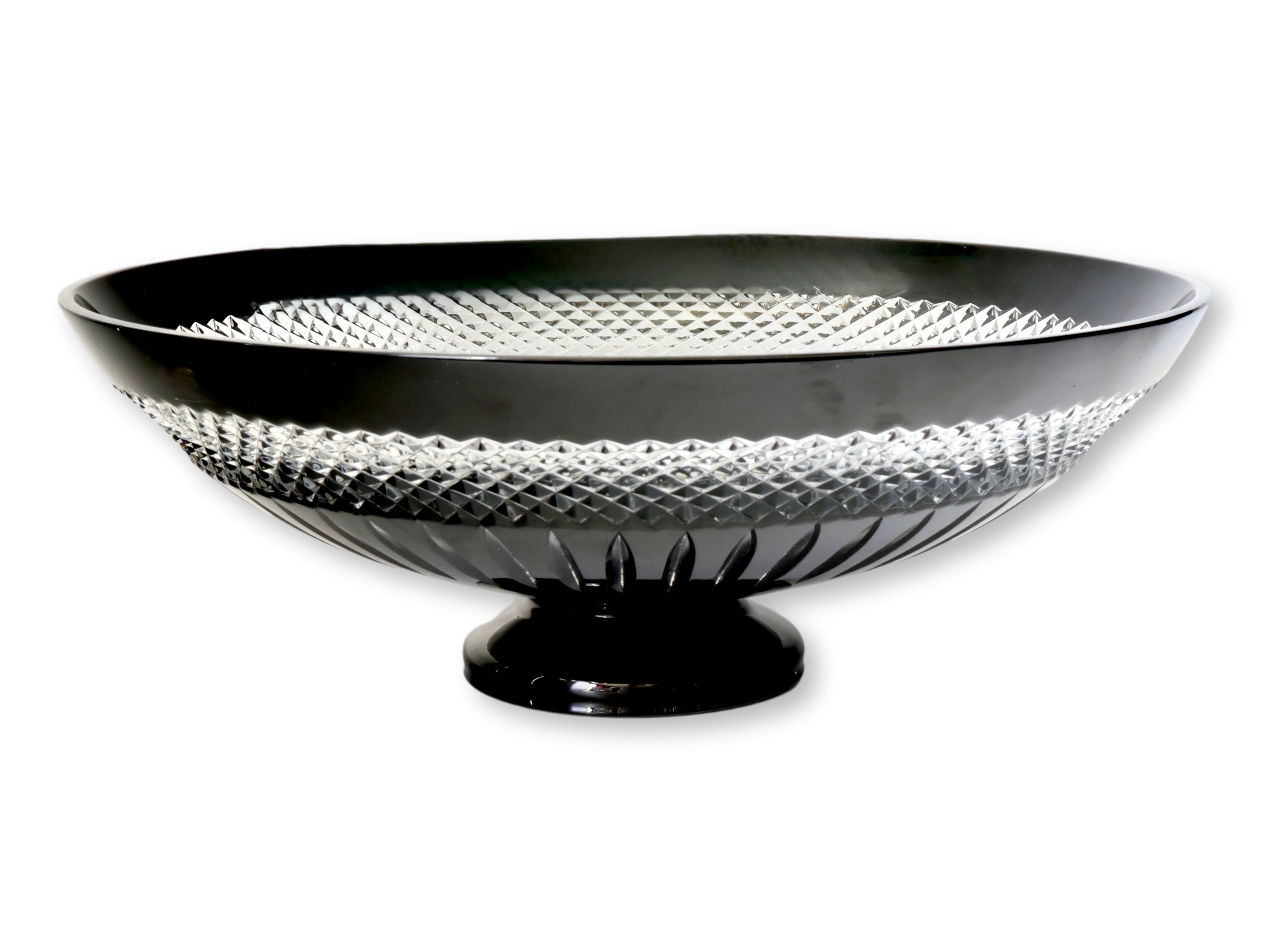 Black Cut to Clear Waterford Centerpiece 1 Black Cut to Clear Waterford Centerpiece