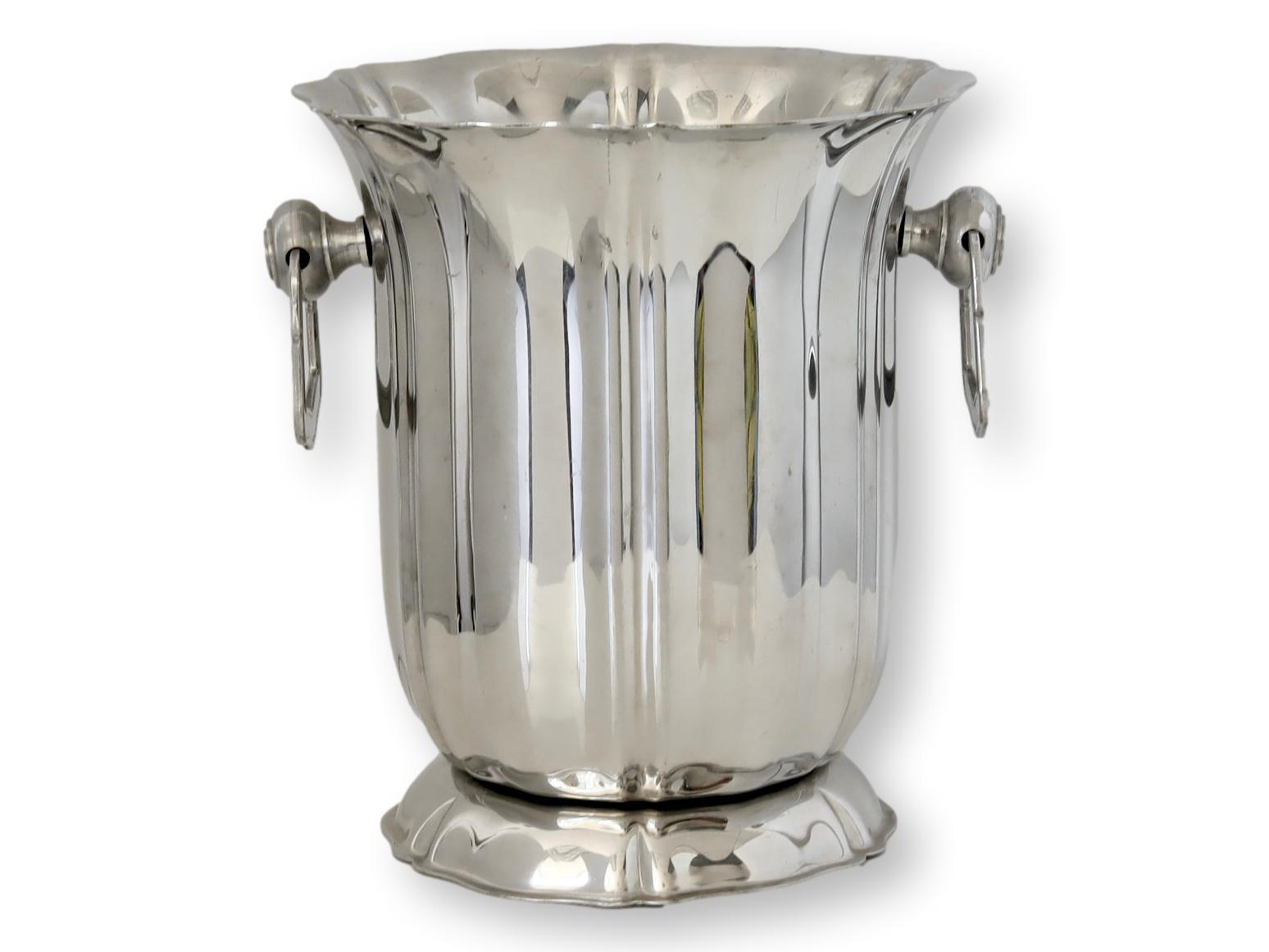 Vintage French Fluted Champagne Bucket 1 Vintage French Fluted Champagne Bucket