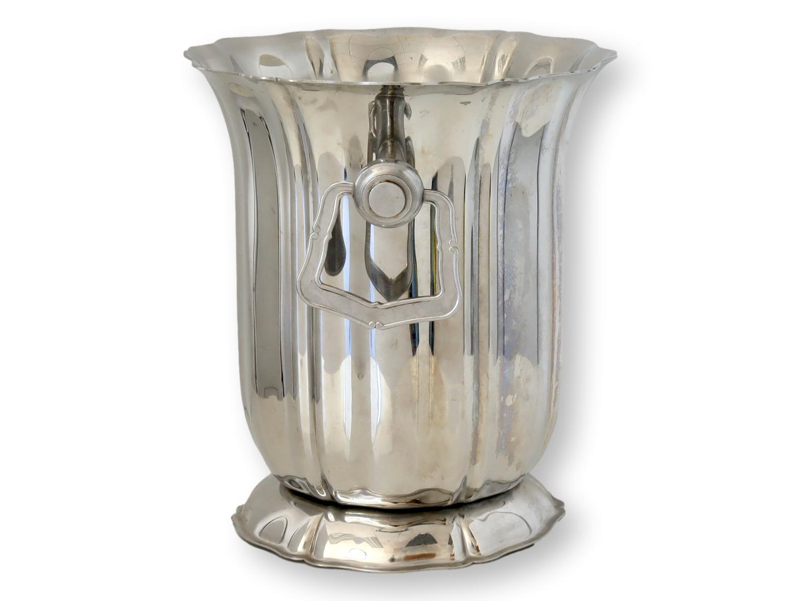 Vintage French Fluted Champagne Bucket 2 Vintage French Fluted Champagne Bucket