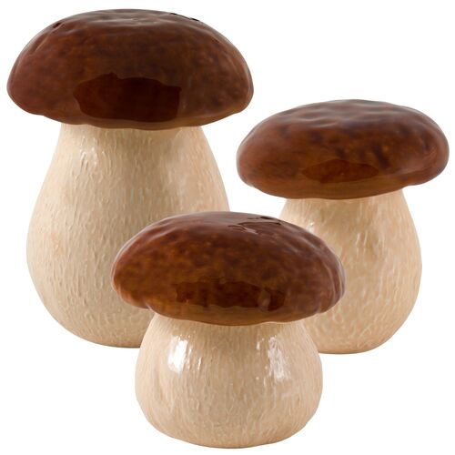 S/3 Assorted Mushroom Boxes, Multi