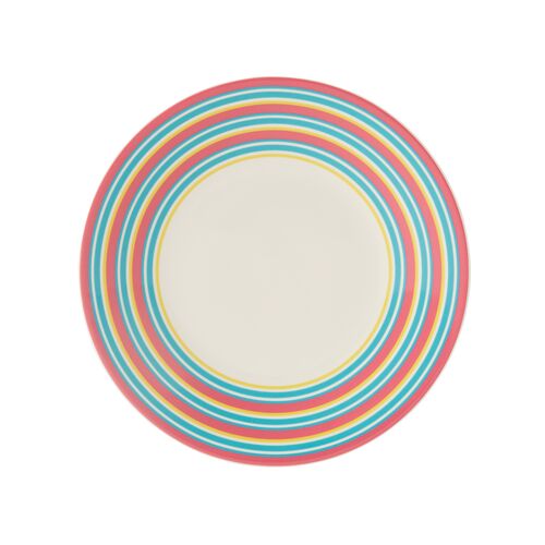 S/4 Calypso Stripe Salad Plates, Assorted 1 S/4 Calypso Stripe Salad Plates, Assorted