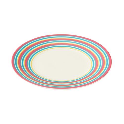S/4 Calypso Stripe Salad Plates, Assorted 2 S/4 Calypso Stripe Salad Plates, Assorted