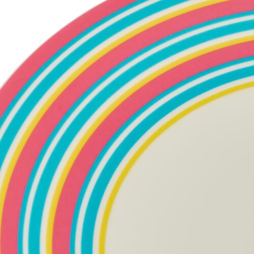 S/4 Calypso Stripe Salad Plates, Assorted 4 S/4 Calypso Stripe Salad Plates, Assorted