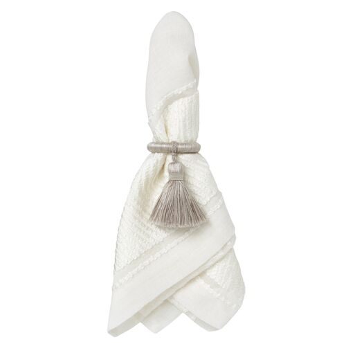 S/4 Bianca Napkins, White 3 S/4 Bianca Napkins, White
