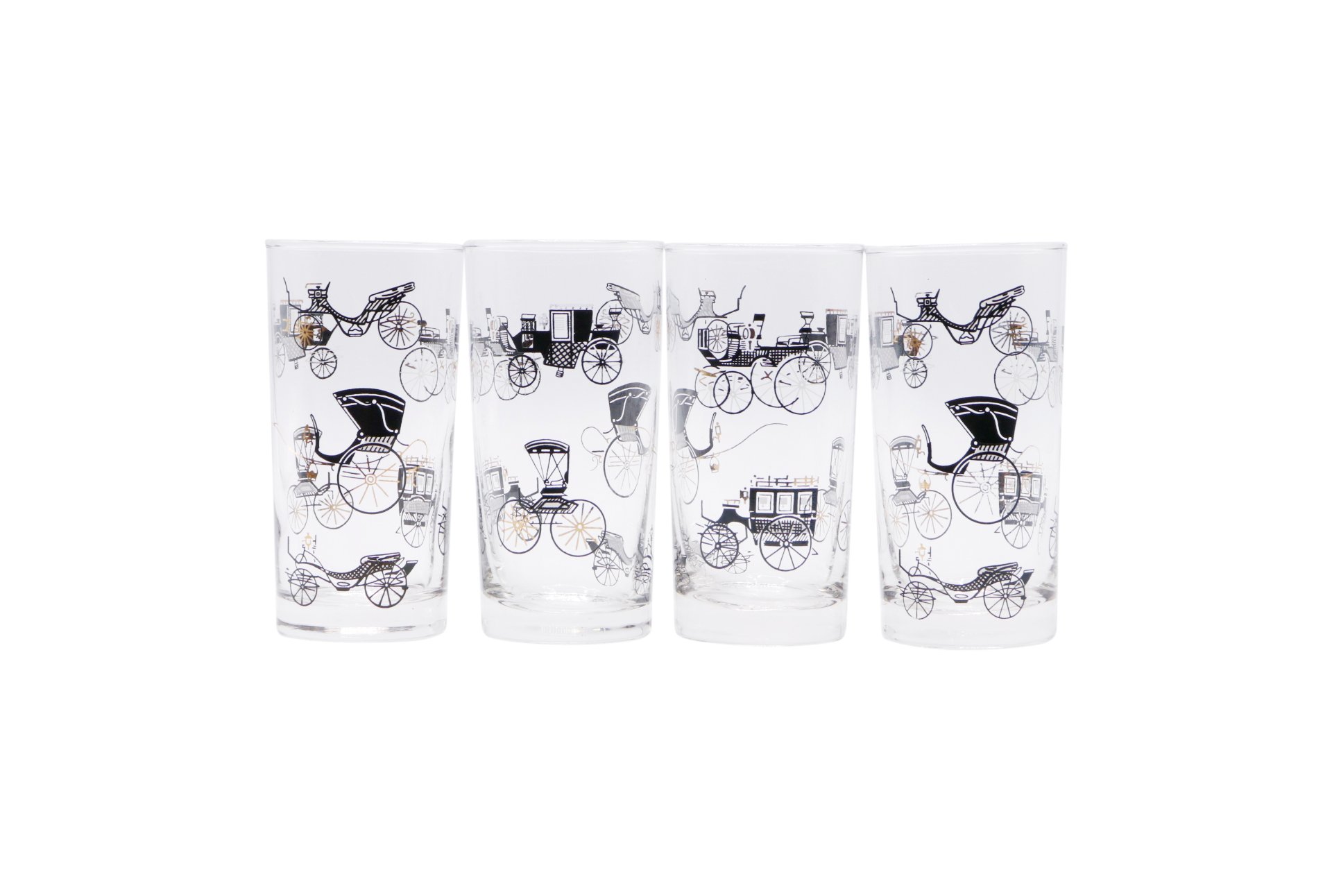 Mid Century Glass Tumblers - Set of 4 1 Mid Century Glass Tumblers - Set of 4
