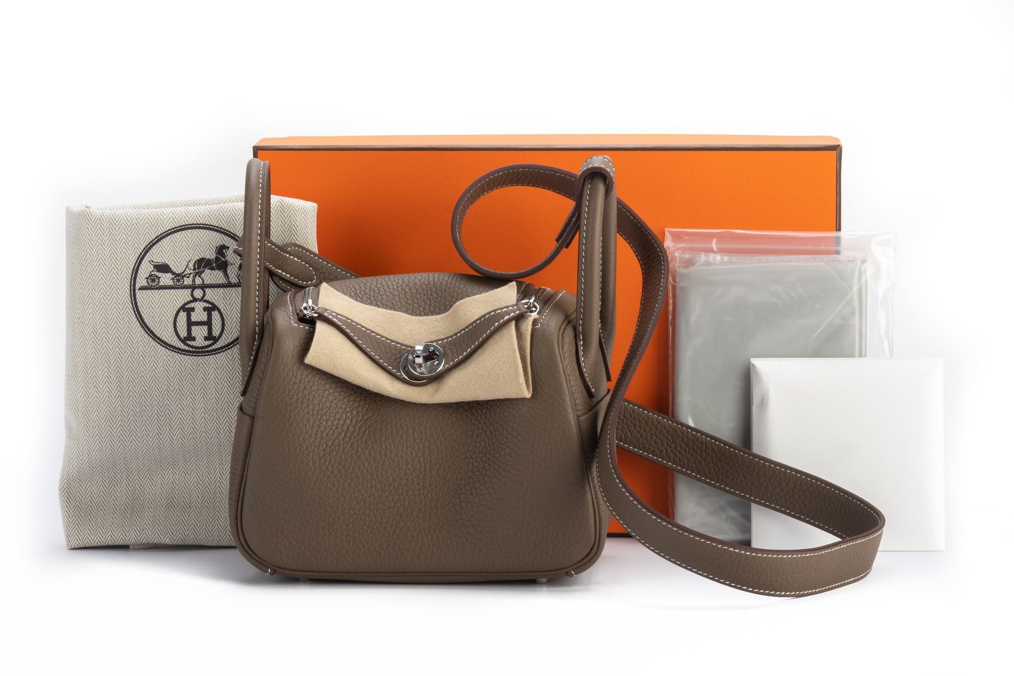 Hermes Mini Lindy Etoupe Togo BNIB 11 Hermes Mini Lindy Etoupe Togo BNIB