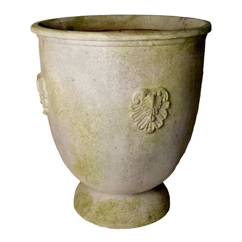 28" French Anduze Planter, White Moss 1 28" French Anduze Planter, White Moss