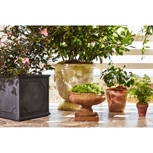 28" French Anduze Planter, White Moss 2 28" French Anduze Planter, White Moss