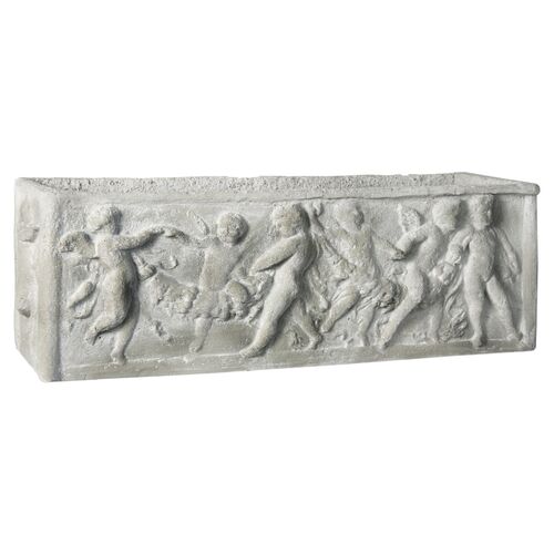 37" Cherub Planter, Weathered Stone 1 37" Cherub Planter, Weathered Stone