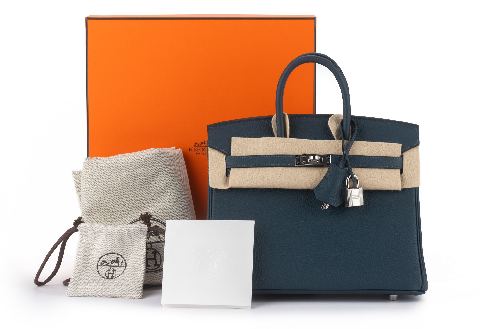 Herm¨¨s NEW Birkin 25 Togo Blue De Prusse 8 Herm¨¨s NEW Birkin 25 Togo Blue De Prusse