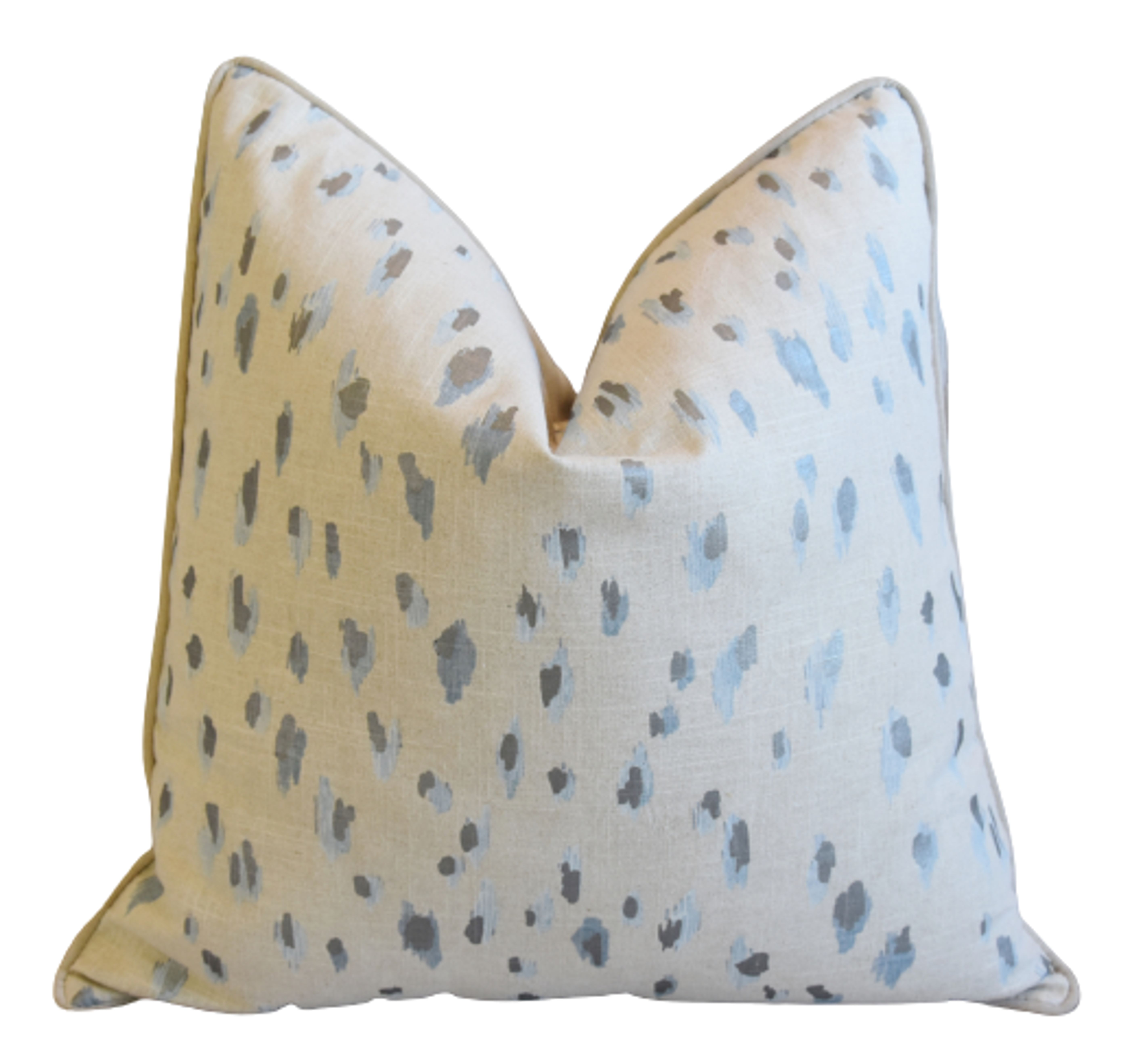 Blue Silver Animal Cat Spot Linen Pillow 6 Blue Silver Animal Cat Spot Linen Pillow