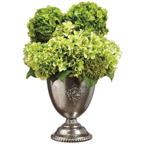 31" Leafy Hydrangea Arrangement, Faux 1 31" Leafy Hydrangea Arrangement, Faux