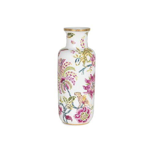 16" Braganza Jewel Vase, Pink/Multi 1 16" Braganza Jewel Vase, Pink/Multi