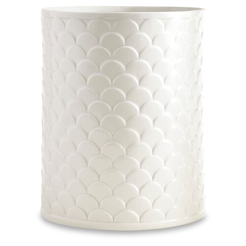 Scala Porcelain Wastebasket, White