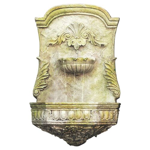29" Scroll Fountain, White Moss 1 29" Scroll Fountain, White Moss
