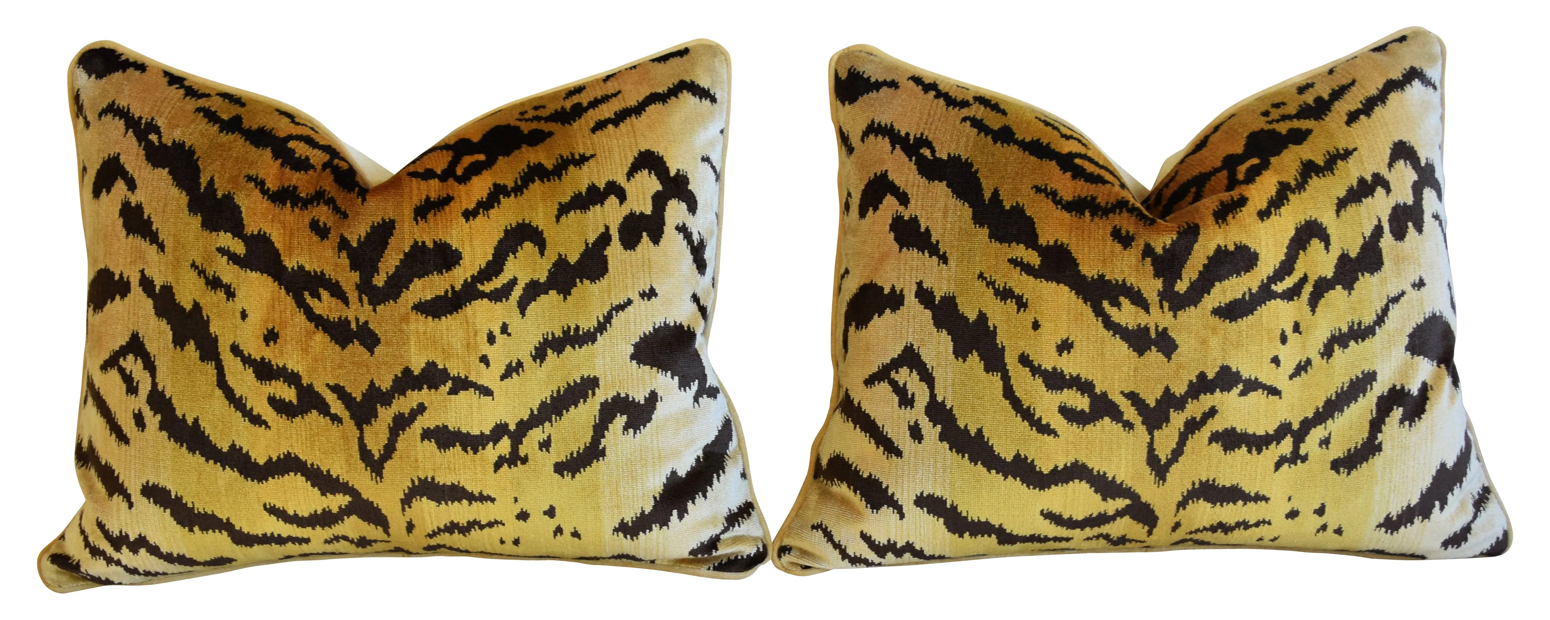 Scalamandre Le Tigre Tiger Pillows, Pr 5 Scalamandre Le Tigre Tiger Pillows, Pr