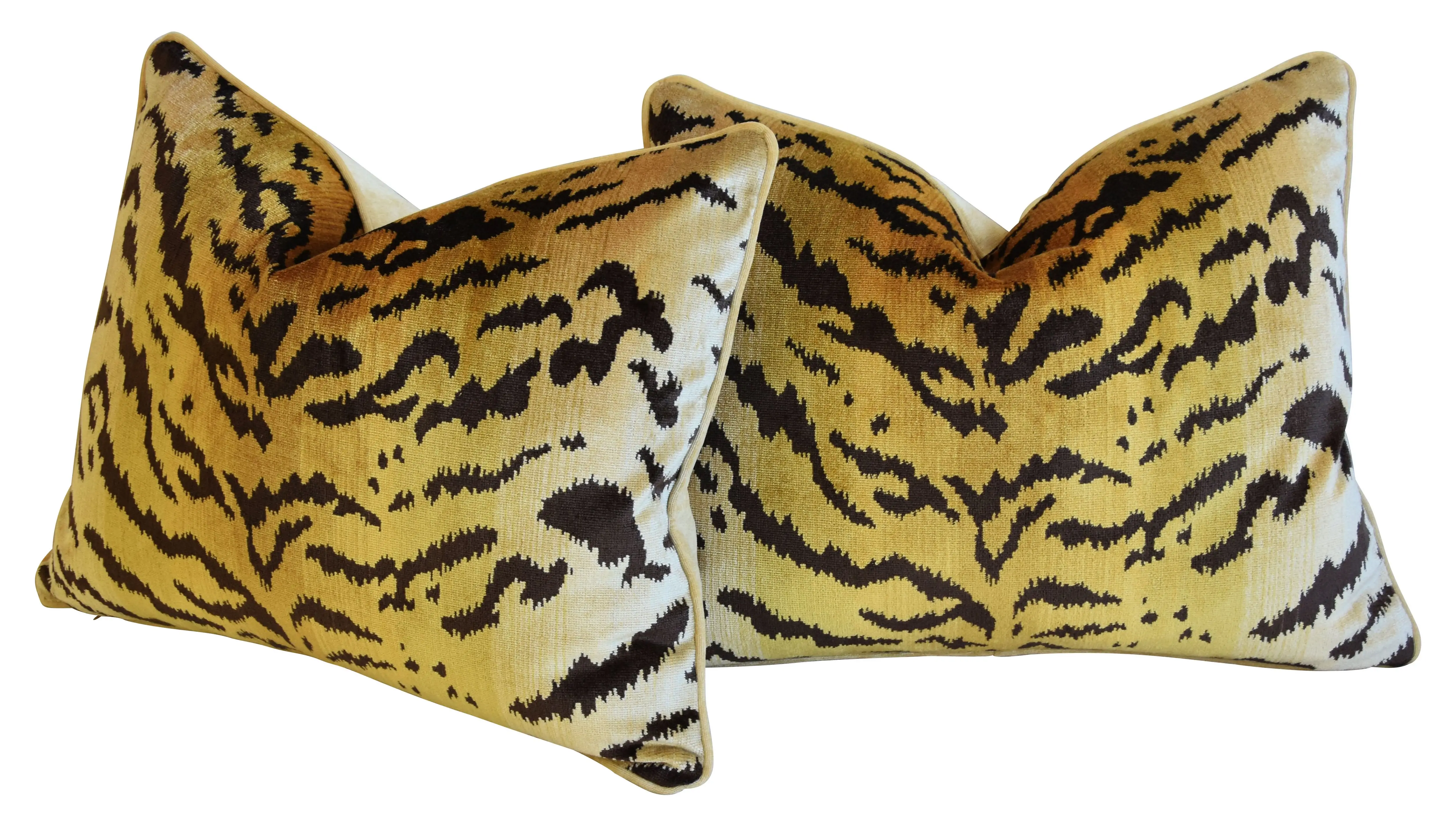Scalamandre Le Tigre Tiger Pillows, Pr 7 Scalamandre Le Tigre Tiger Pillows, Pr