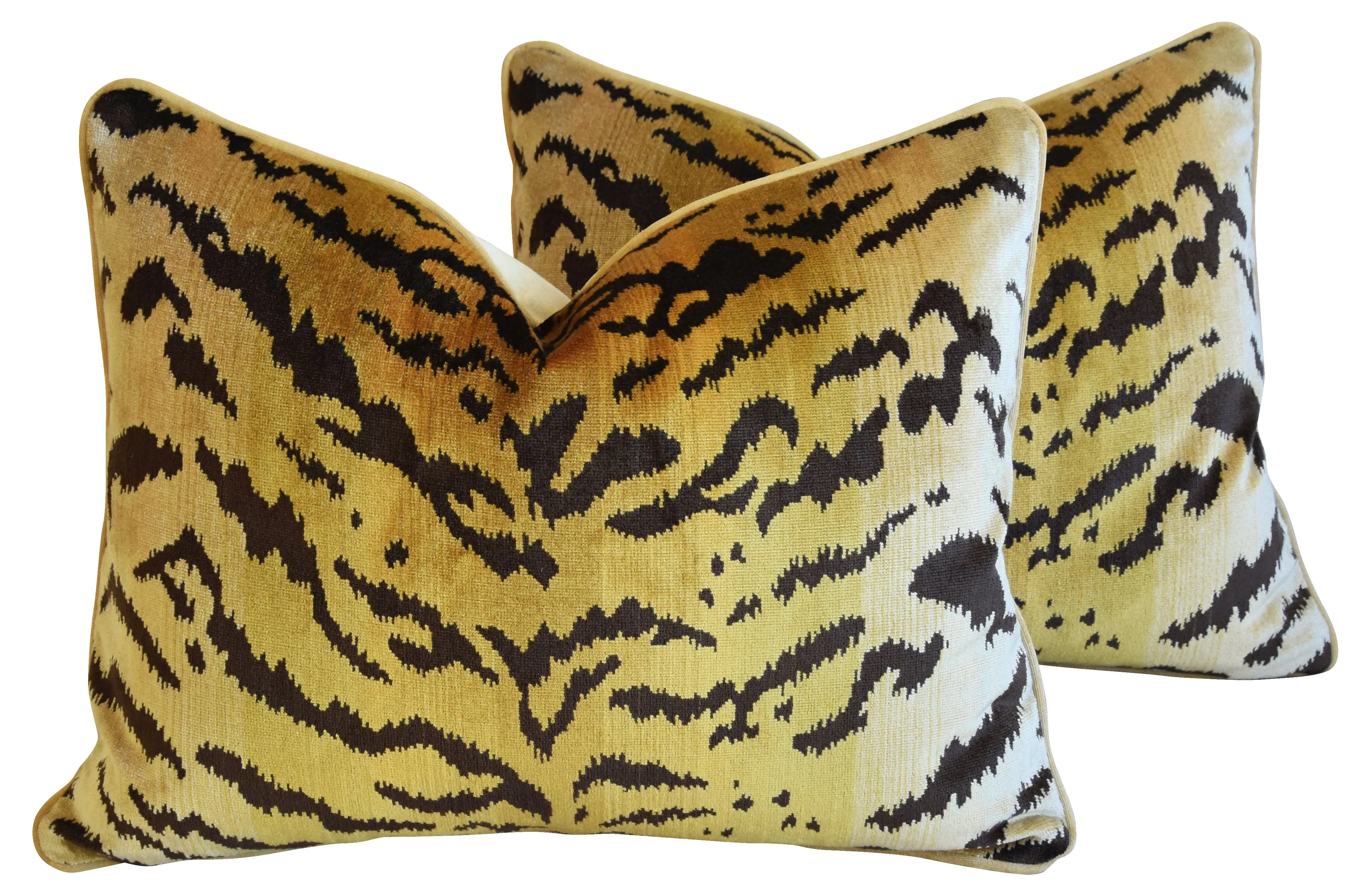 Scalamandre Le Tigre Tiger Pillows, Pr 8 Scalamandre Le Tigre Tiger Pillows, Pr