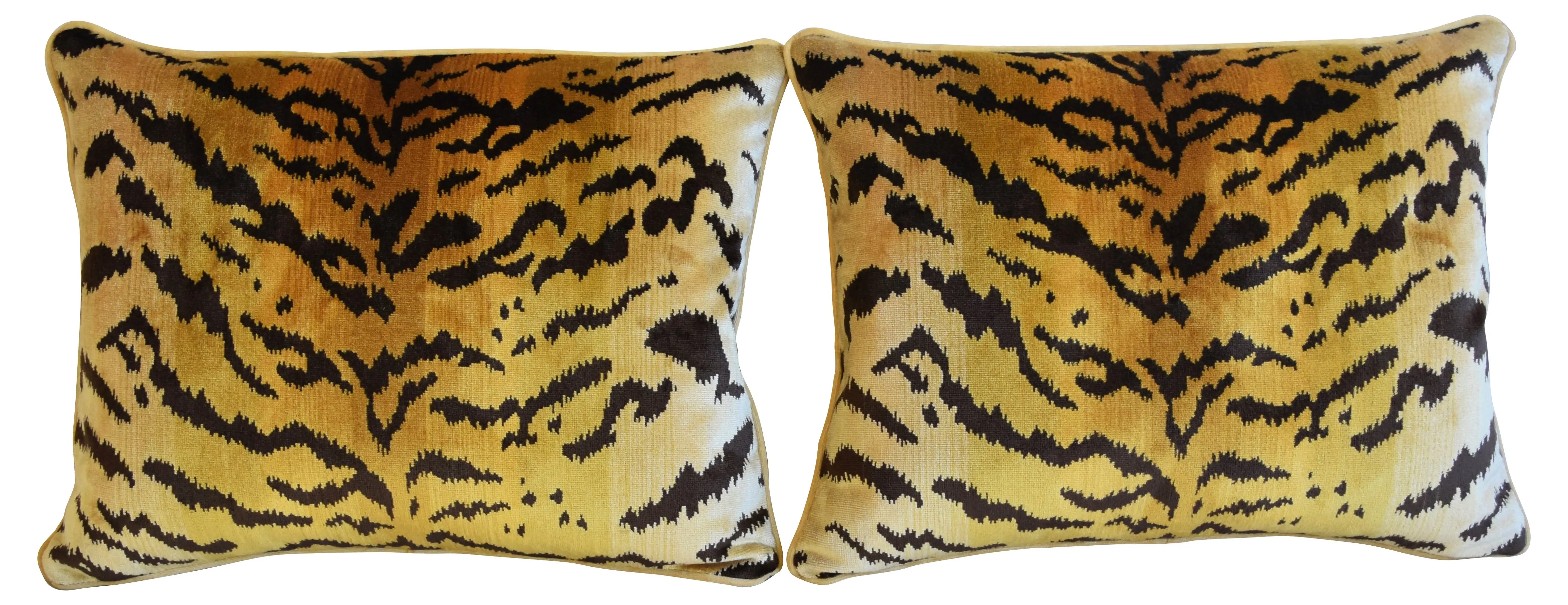 Scalamandre Le Tigre Tiger Pillows, Pr 9 Scalamandre Le Tigre Tiger Pillows, Pr