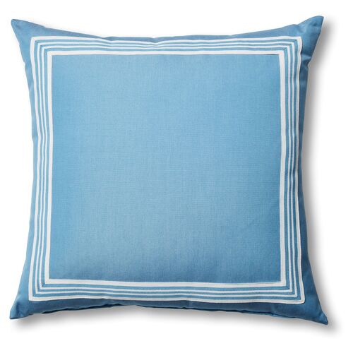 Kit Outdoor Pillow, Blue/White 1 Kit Outdoor Pillow, Blue/White